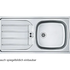 Küchenzeile Sorrella 360cm mit Platz für Geschirrspüler, Backofen, Kühlschrank und Gefrierschrank - Anthrazit/Eiche