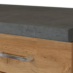 Küchenzeile Sorrella 360cm mit Platz für Geschirrspüler, Backofen, Kühl- und Gefrierschrank - Eiche/Graphit