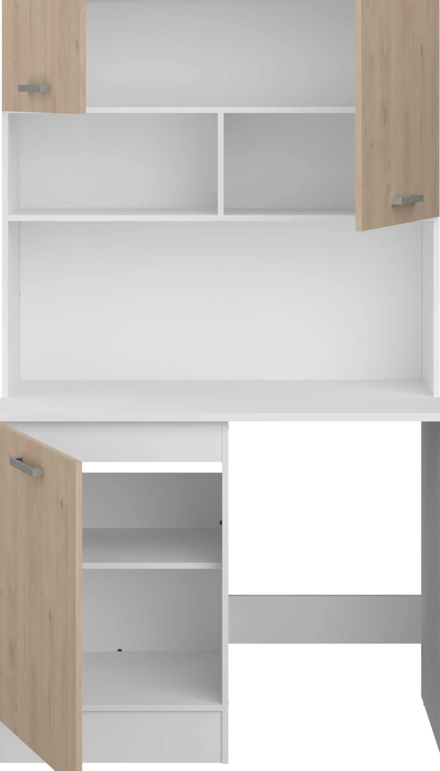 Küchenzeile Unya - 120x60x203cm - 3 Türen - Eiche Dekor