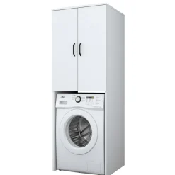KD110 Waschmaschinenschrank | 100 % MELAMIN | Weiß