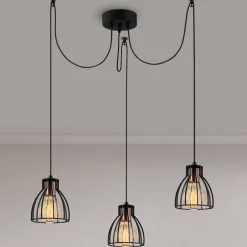Kemah Kronleuchter | METALLGEHÄUSE | Schwarz