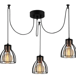 Kemah Kronleuchter | METALLGEHÄUSE | Schwarz