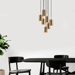 Kem Kronleuchter | METALLGEHÄUSE | Gold, Schwarz