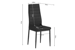 Kenzo Stuhl | 41 x 48 x 96 cm | Schwarz