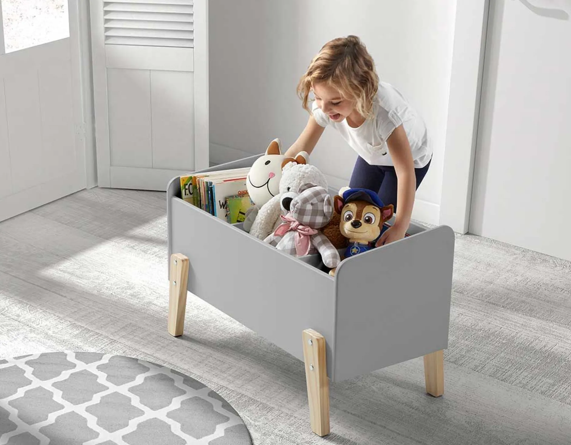 Kiddy Spielzeugkiste - grau