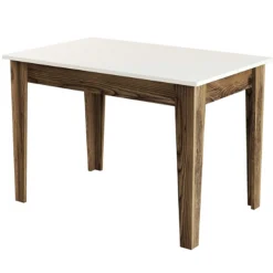 Kiev Küchentisch | 100 % MELAMIN | Walnuss, Creme