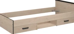 Kinderbett Alma 90x200 mit Stauraum - eichendekor