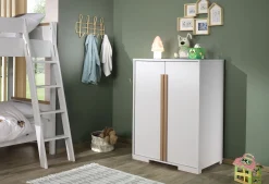 Kinderkleiderschrank London 98x56x116cm - weiß