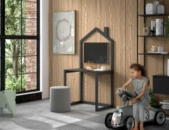 Kinderschreibtisch Dallas - 81x50x151 cm - Schwarz