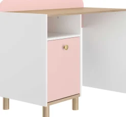 Kinderschreibtisch Romy | 110 x 52 x 85 cm | weiß-pastellrosa