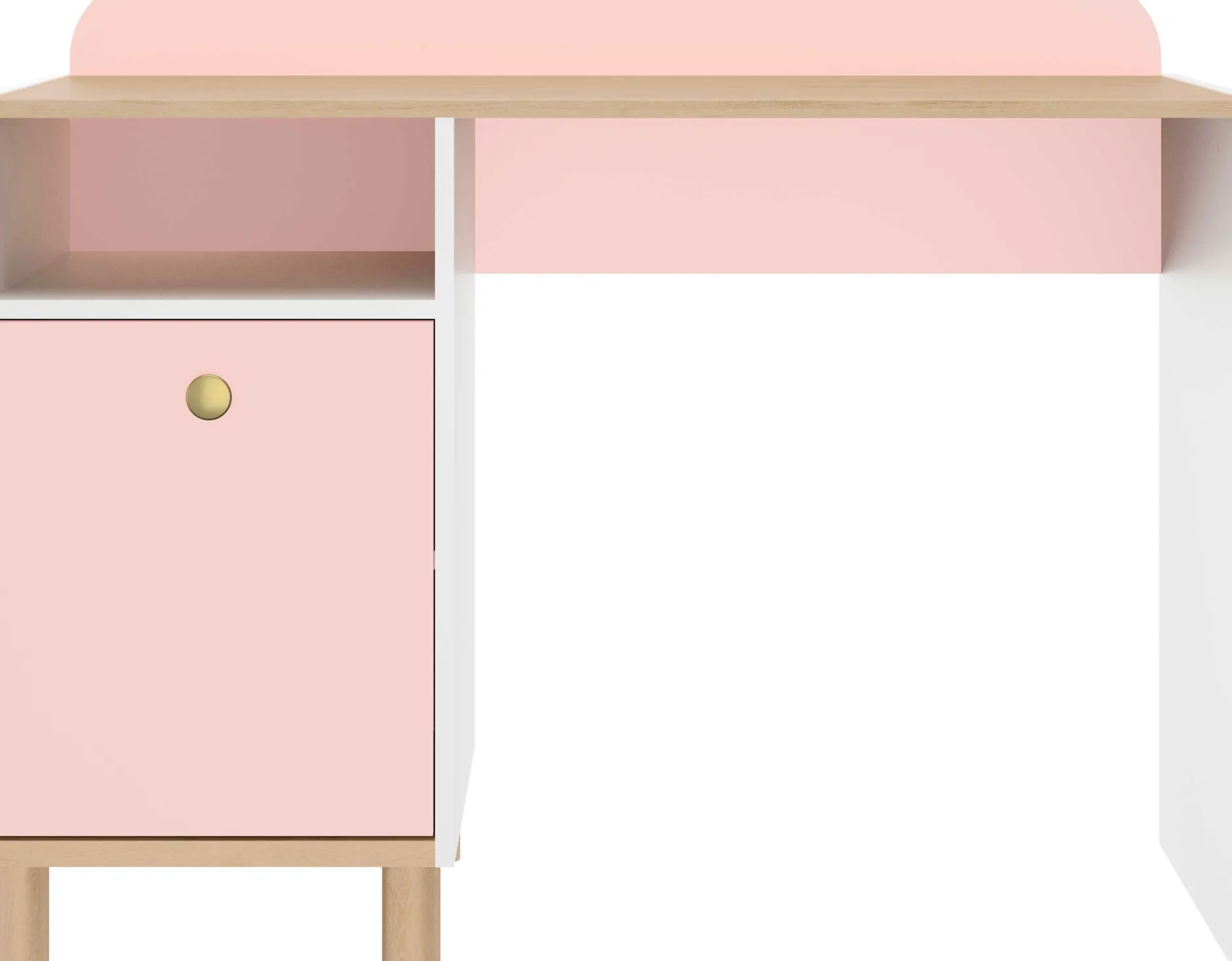 Kinderschreibtisch Romy | 110 x 52 x 85 cm | weiß-pastellrosa