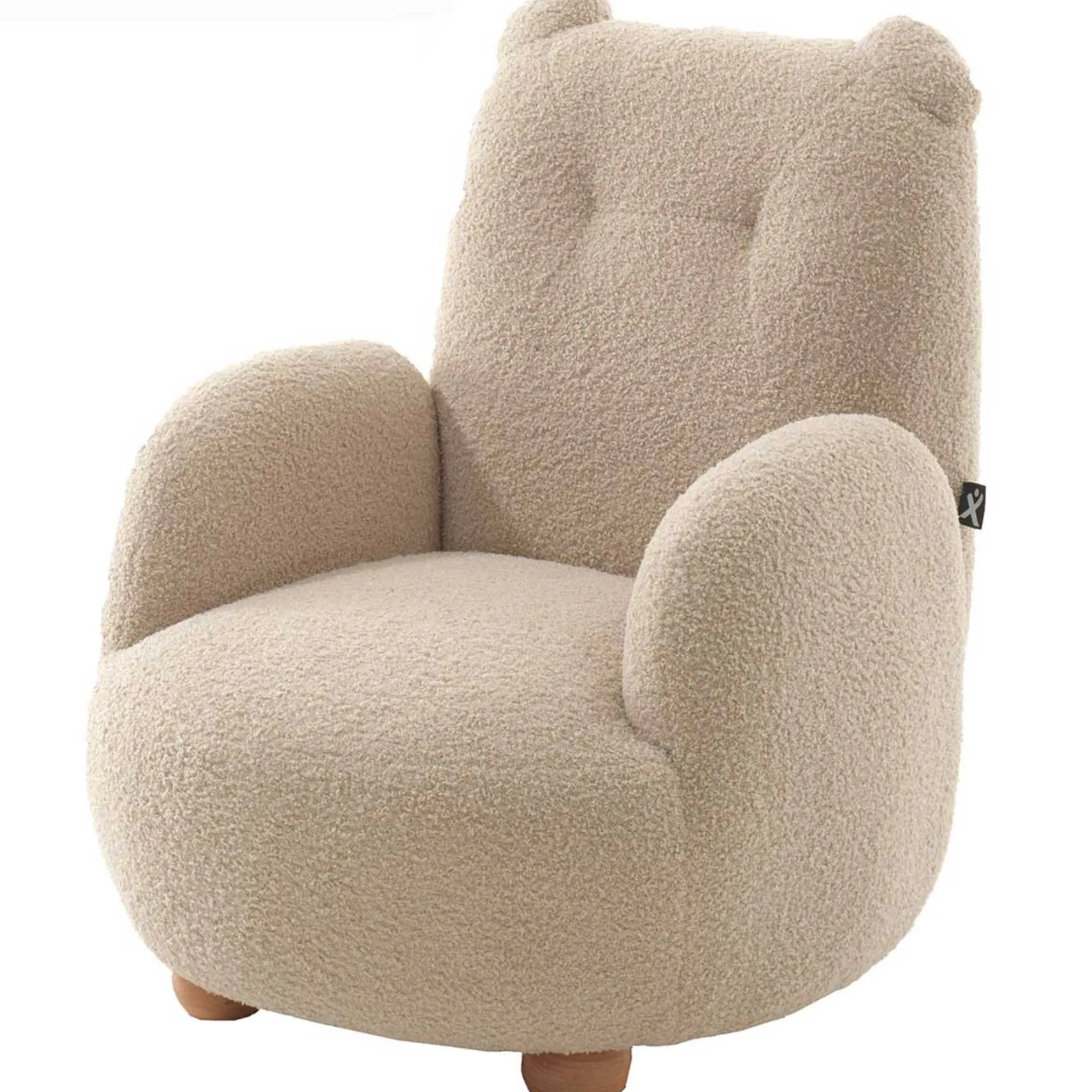 Kindersessel Rocky Bär - 60x57x67,5cm - beige Bouclé Stoff