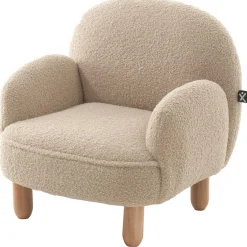 Kindersessel Rocky - 56x54x49cm - Bouclé-Stoff beige