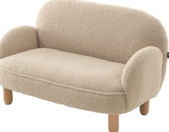 Kindersofa Rocky - 89x54x45cm - beige Bouclé-Stoff
