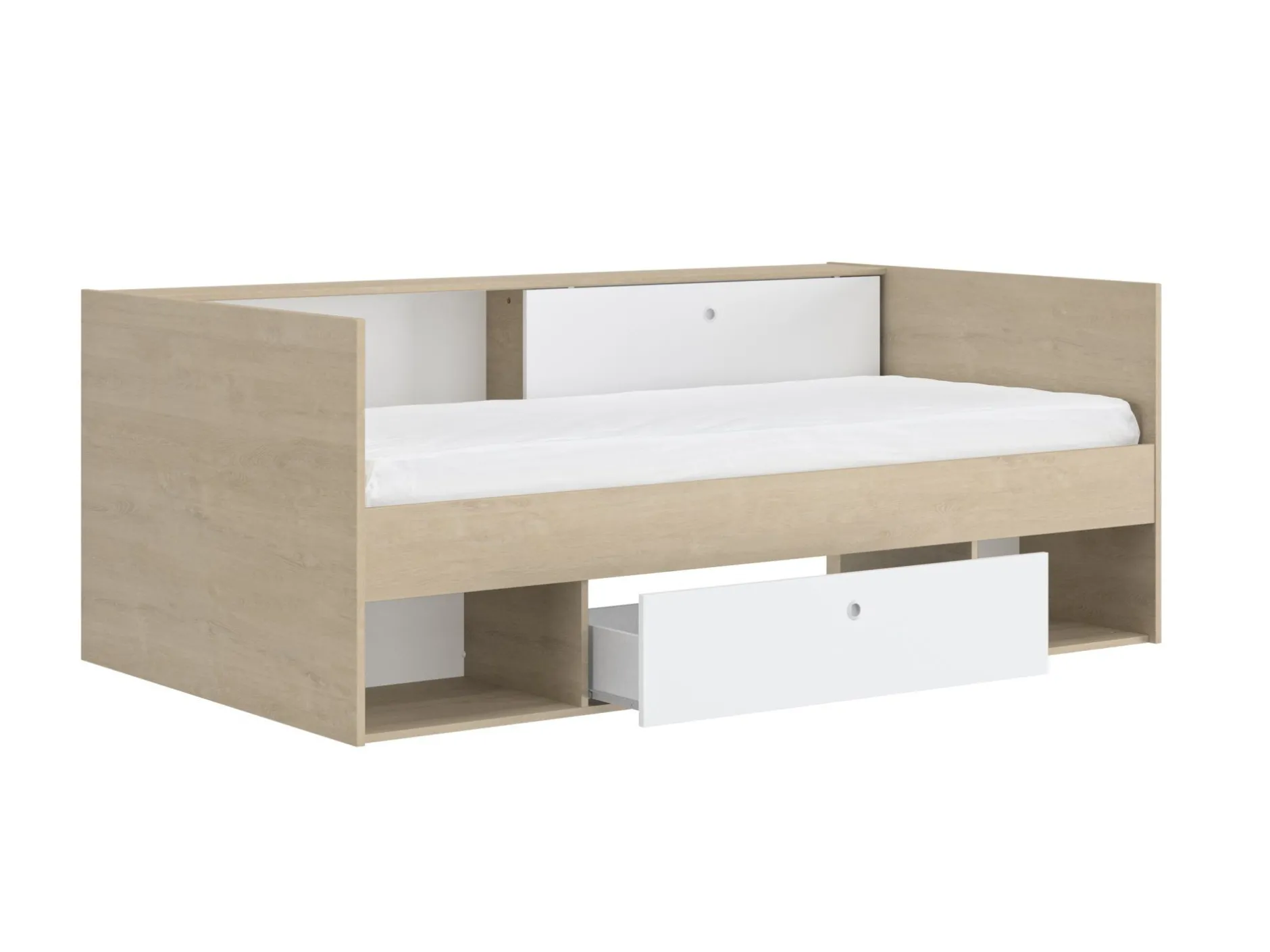 Kinder- und Jugendbett mit Stauraum Alicia | 90 x 200 cm | Design Châtaignier