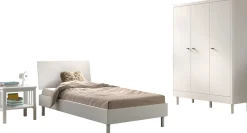 Kinderzimmer Forrest: Nachttisch, Bett 90x200, Kleiderschrank - Weißbuche