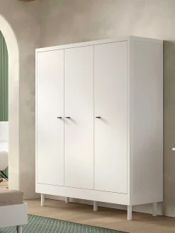 Kinderzimmer Forrest: Nachttisch, Bett 90x200, Kleiderschrank, Schreibtisch - Weißbuche