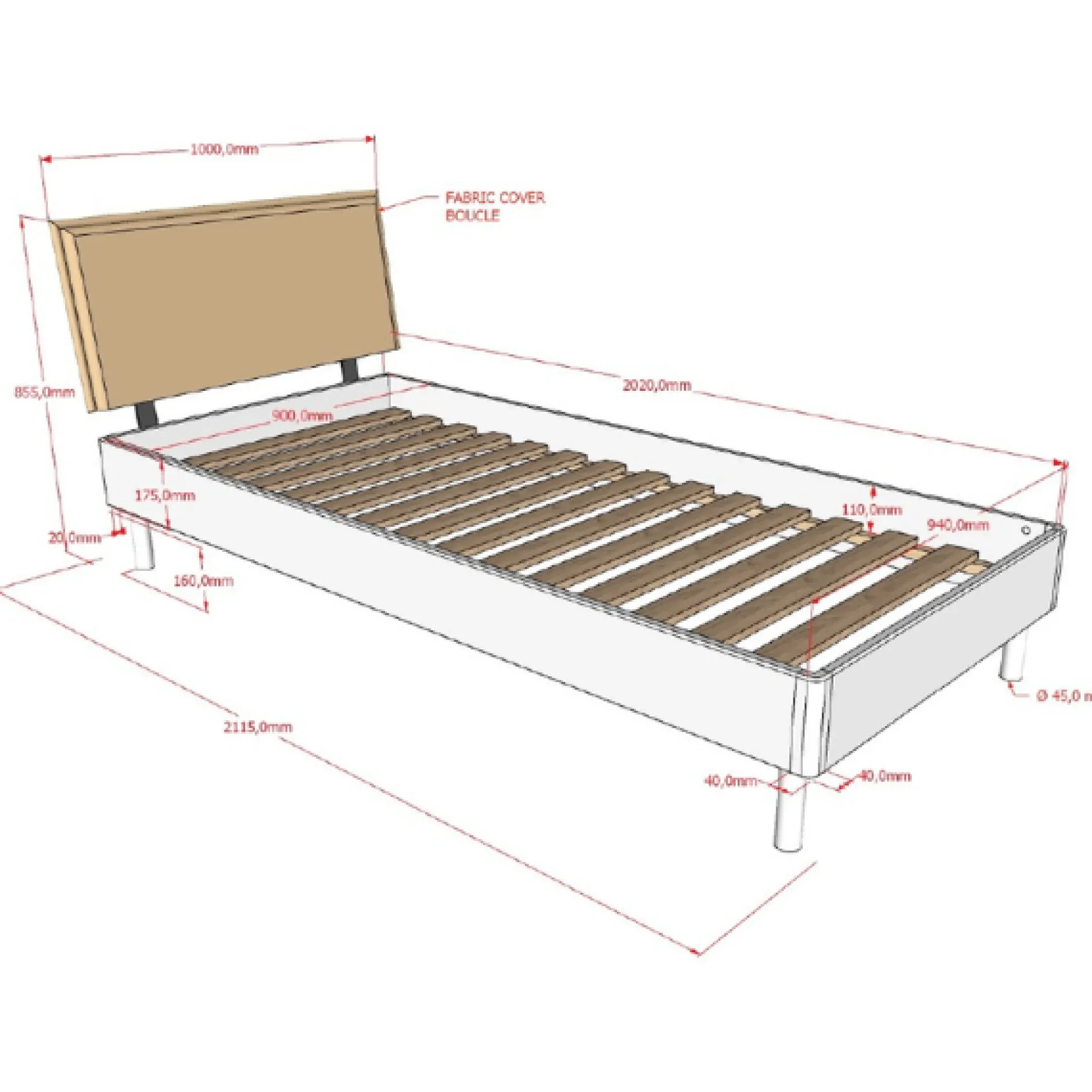Kinderzimmer Forrest: Nachttisch, Bett 90x200, Kleiderschrank, Regal - Weißbuche