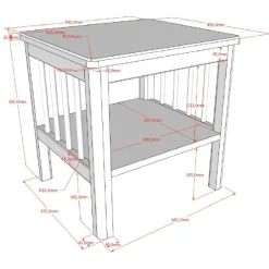 Kinderzimmer Forrest: Nachttisch, Bett 90x200 - Weißbuche