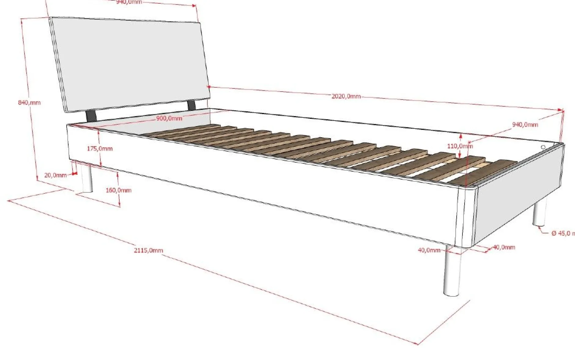Kinderzimmer Forrest: Nachttisch, Bett 90x200, Kleiderschrank - Weißbuche