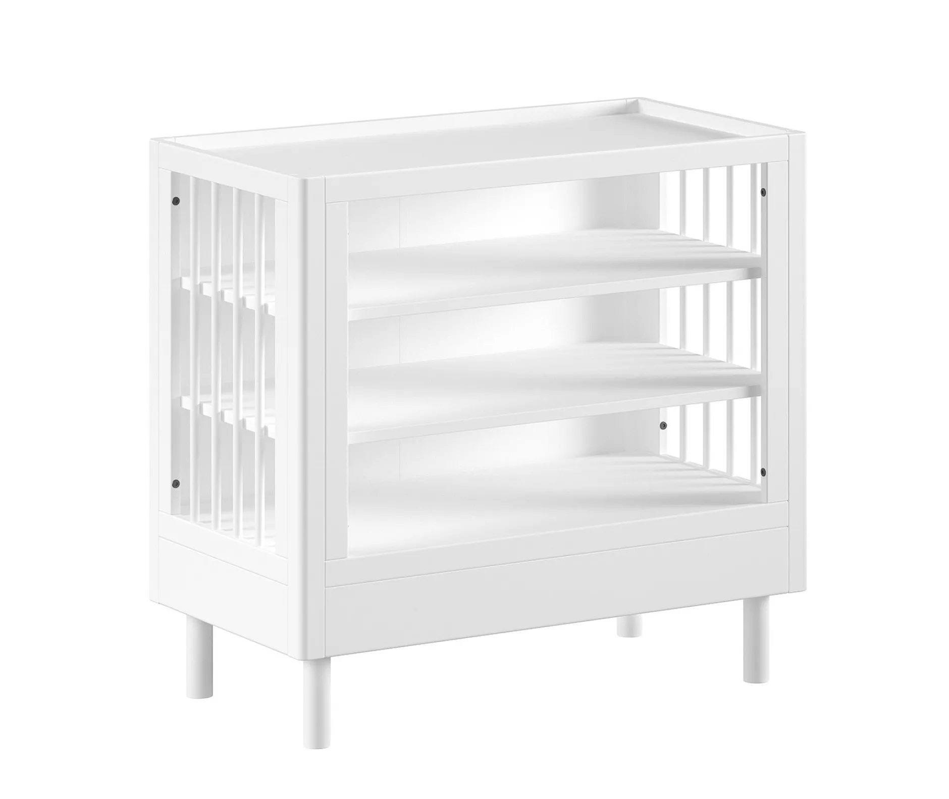 Kinderzimmer Forrest: Nachttisch, Bett 90x200, Kleiderschrank, Regal - Weißbuche