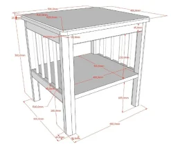 Kinderzimmer Forrest: Nachttisch, Bett 90x200, Schreibtisch - Weißbuche