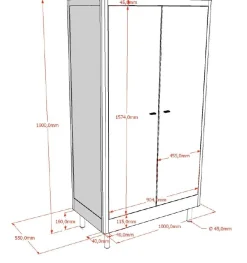Kinderzimmer Forrest: Nachttisch, Bett 90x200, Kleiderschrank, Schreibtisch - Weißbuche