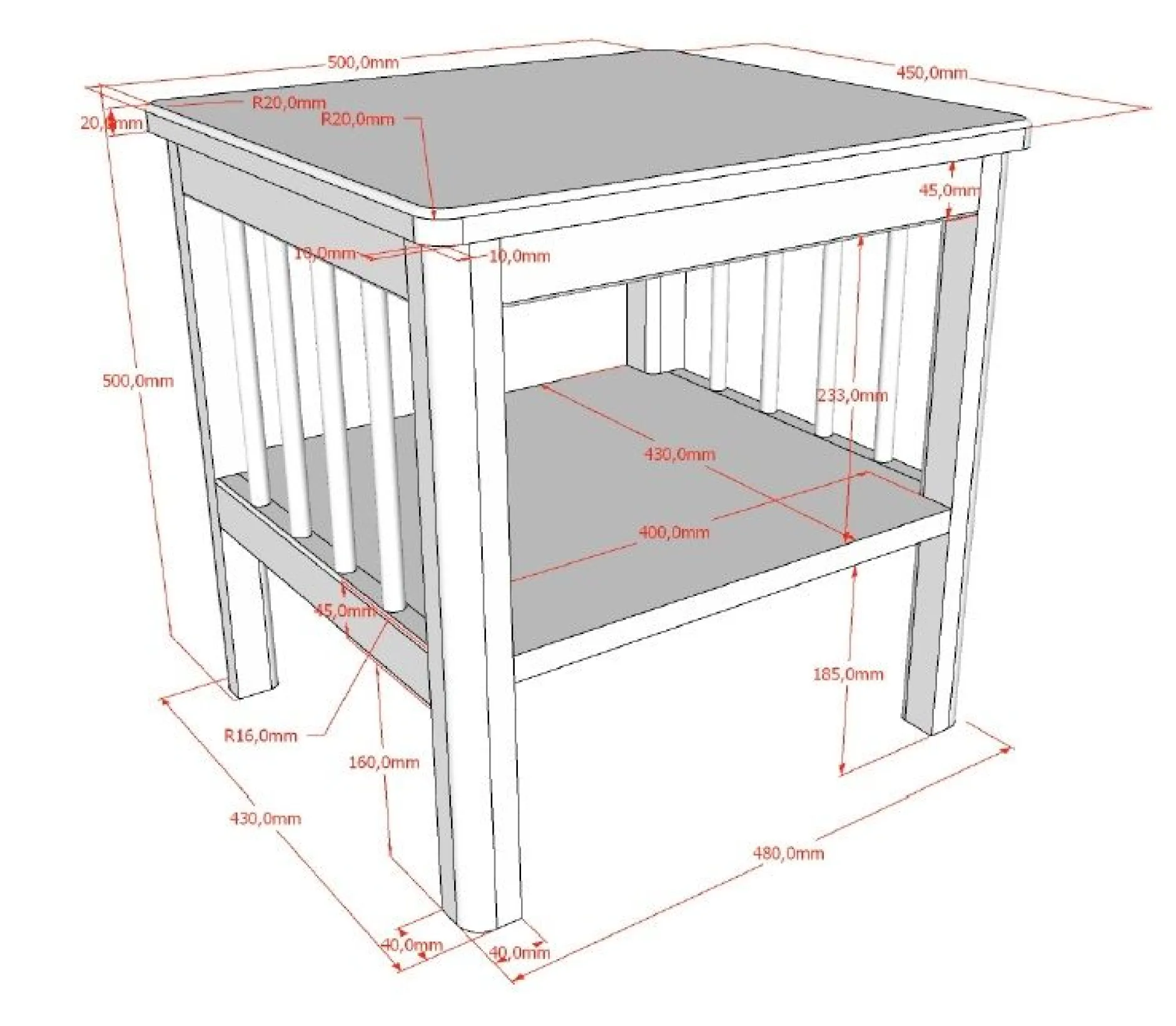 Kinderzimmer Forrest: Nachttisch, Bett 90x200, Kleiderschrank, Schreibtisch - Weißbuche
