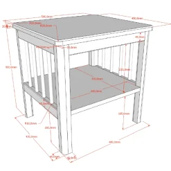 Kinderzimmer Forrest: Nachttisch, Bett 90x200, Kleiderschrank, Kommode - Weißbuche