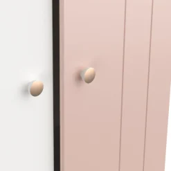 Kinderzimmer Janne: Bett 90x190cm, Nachttisch, Kommode, Kleiderschrank - rosa/weiß