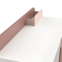 Kinderzimmer Janne: Bett 90x190cm, Nachttisch, Kleiderschrank, Schreibtisch - rosa/weiss