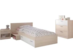 Kinderzimmerkombination Charly 90x200cm | Kinderbett, Nachttisch, Kommode