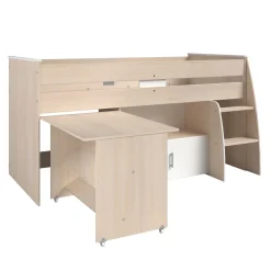 Kinderzimmerkombination Charly 90x200 | Halbhohes Bett und Kleiderschrank