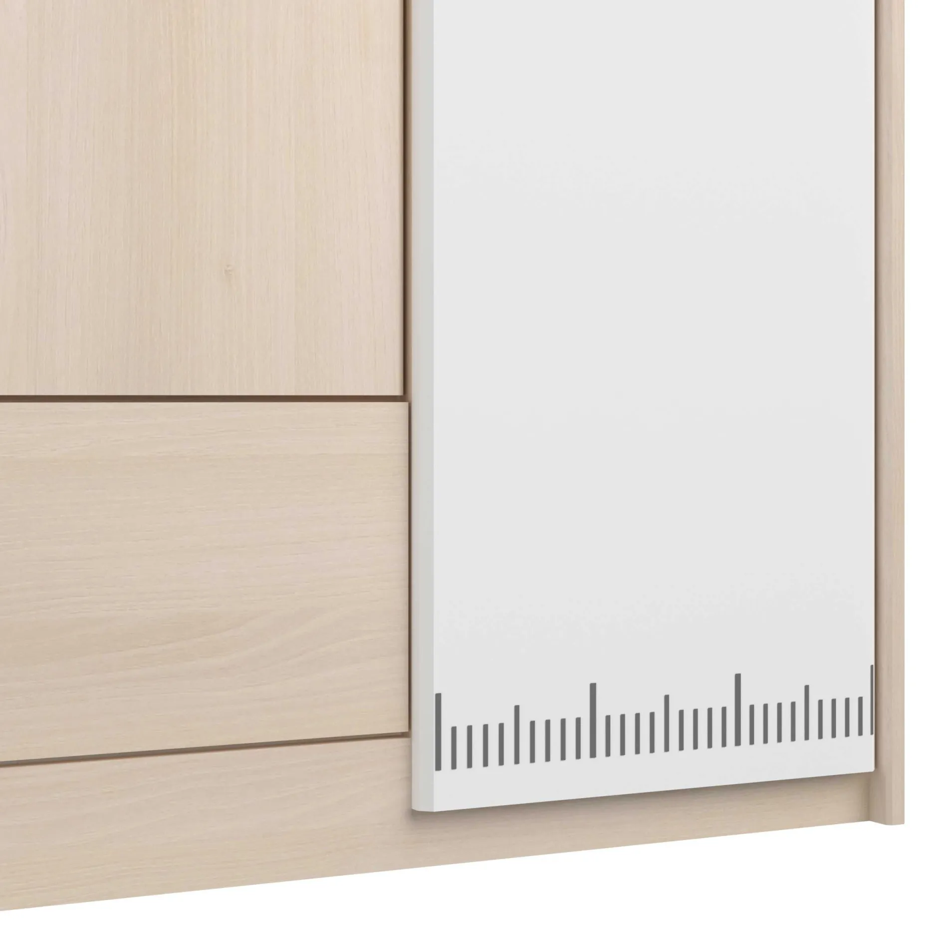 Kinderzimmerkombination Charly 90x200 | Halbhohes Bett und Kleiderschrank