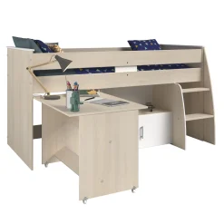 Kinderzimmerkombination Charly 90x200 | Halbhohes Bett und Kleiderschrank