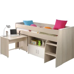 Kinderzimmerkombination Charly 90x200 | Halbhohes Bett und Kleiderschrank