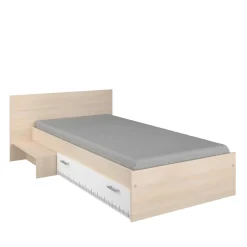 Kinderzimmerkombination Charly 90x200 | Kinderbett, Rückenteil, Nachttisch, Kleiderschrank, Kommode