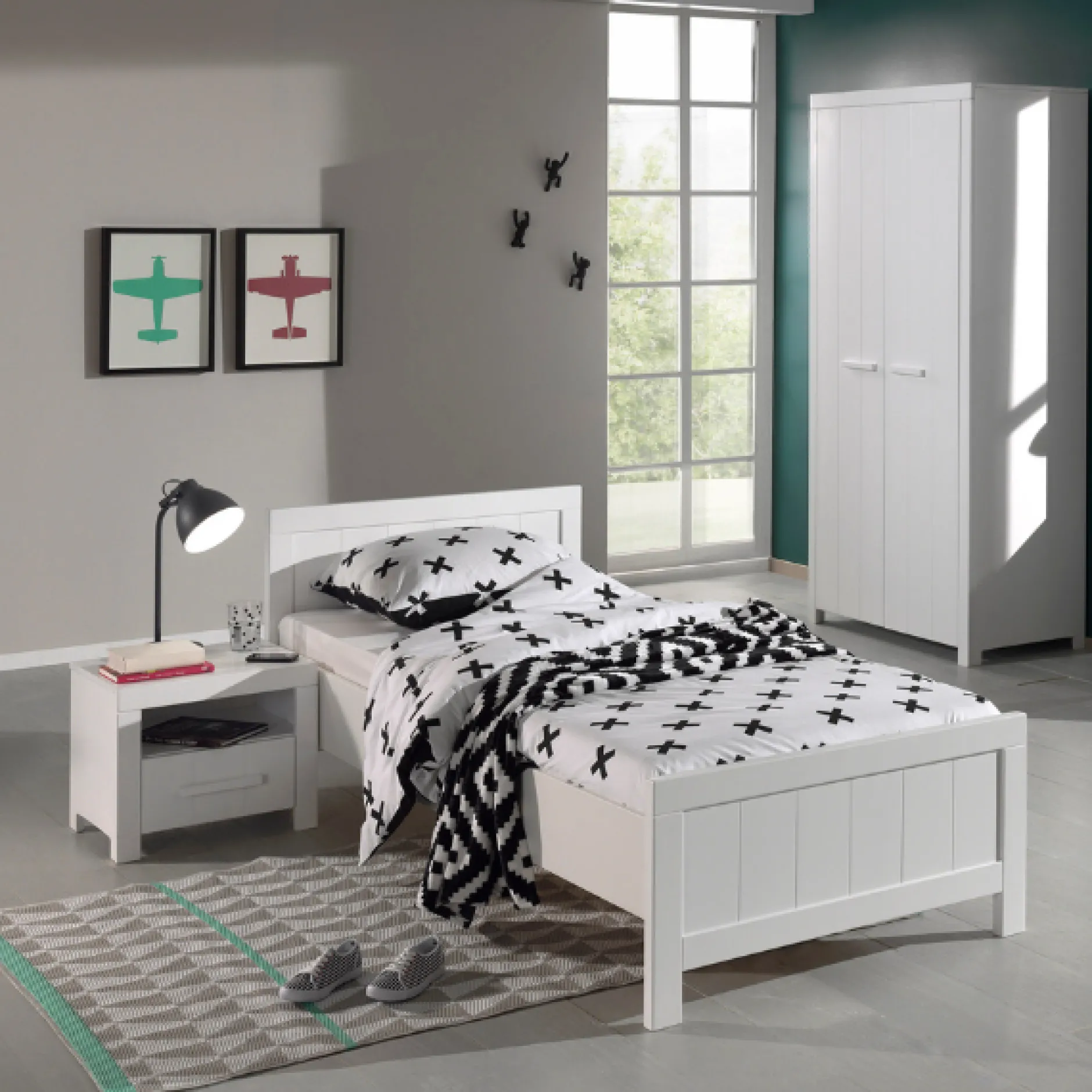 Kinderzimmer Kombination Erik 17-weiß