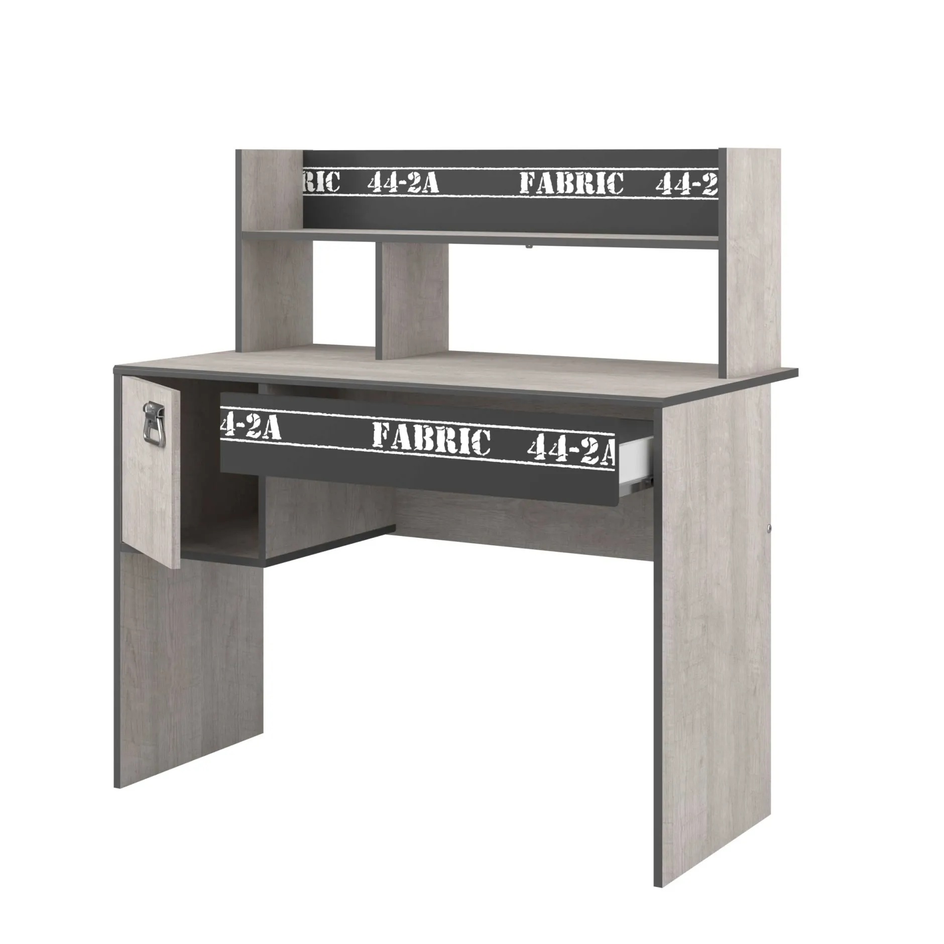 Kinderzimmer-Set Fabric| Kinderbett, Bettschubladen-Set, Nachttisch, Kleiderschrank, Schreibtisch
