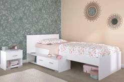 Kinderzimmer-Set Galaxy | Einzelbett, Nachttisch | Weiß