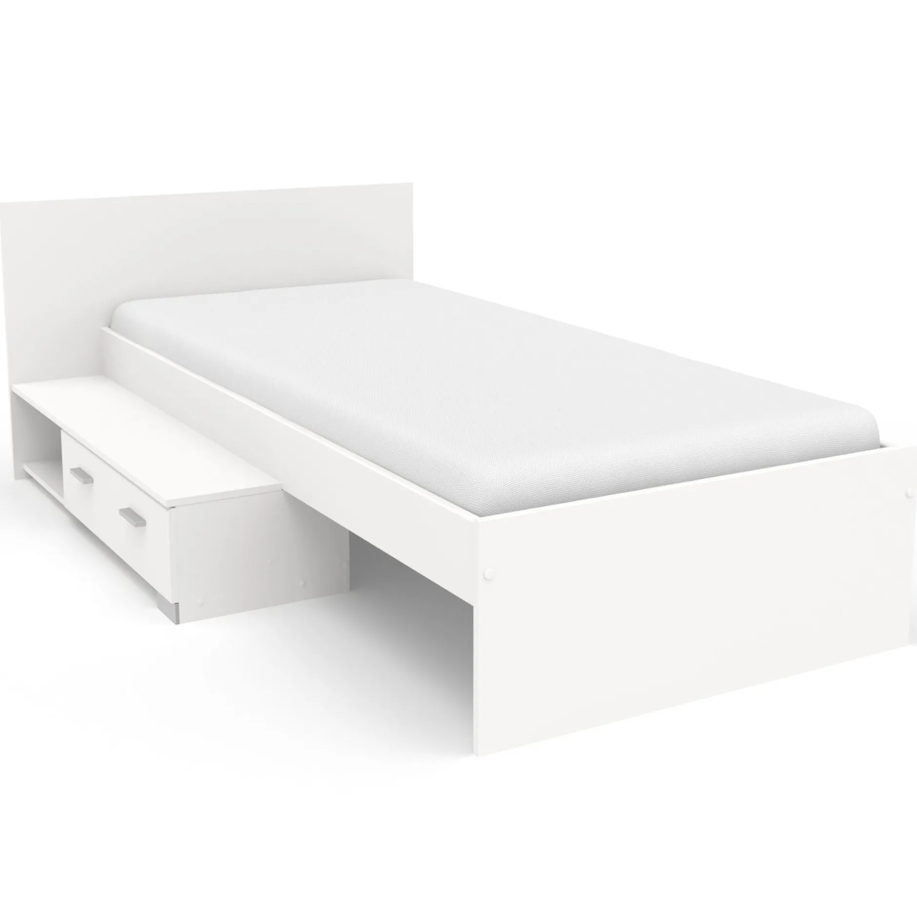 Kinderzimmer-Set Galaxy | Einzelbett, Nachttisch | Weiß