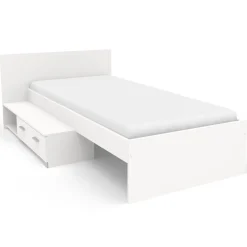 Kinderzimmer-Set Galaxy | Einzelbett, Kommode, Schreibtisch, Kleiderschrank, Nachttisch | Weiß