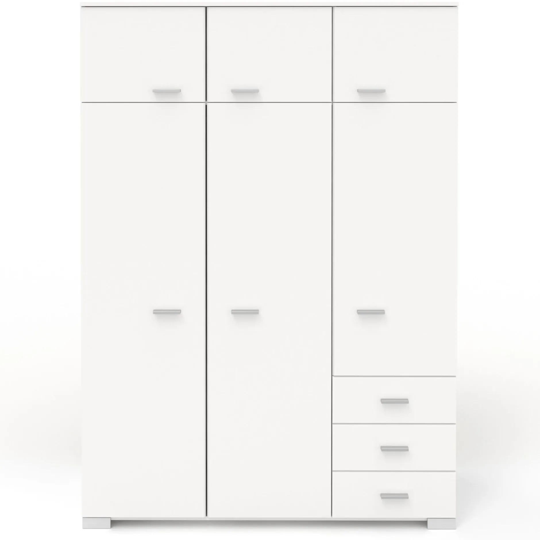 Kinderzimmer-Set Galaxy | Einzelbett, Schreibtisch, Kleiderschrank, Nachttisch | Weiß