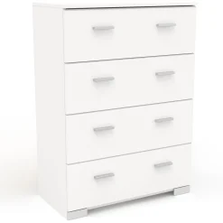 Kinderzimmer-Set Galaxy | Einzelbett, Kommode, Kleiderschrank, Nachttisch | Weiß