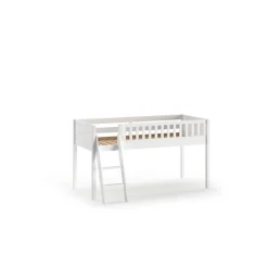 Kinderzimmer-Set Scott - Halbhochbett, Kommode & Schreibtisch - Weiß