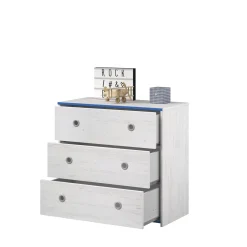 Kinderzimmer-Set Smoozy | Hochbett, Kommode und Kleiderschrank | Weiß
