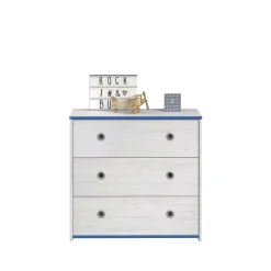 Kinderzimmer-Set Smoozy | Hochbett, Kommode und Kleiderschrank | Weiß