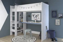 Kinderzimmer-Set Smoozy | Hochbett und Kommode | Weiß