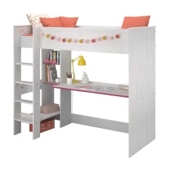 Kinderzimmer-Set Smoozy | Hochbett und Kommode | Weiß