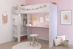 Kinderzimmer-Set Smoozy | Hochbett und Kommode | Weiß